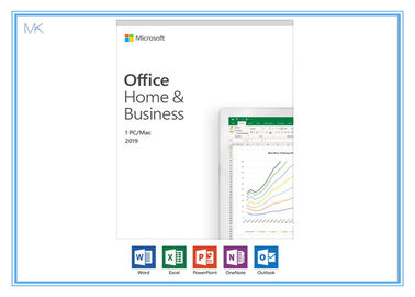 หน่วยประมวลผลกลาง Microsoft Office Home and Business 2019 คีย์การ์ดการเปิดใช้งานออนไลน์