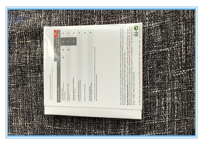 Genuine Microsoft Office Professional 2016 Product Key COA PKC Only Orange Pack