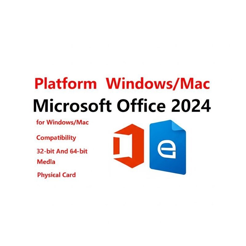 พลาตฟอร์ม Windows/Mac Microsoft Office 2024 สําหรับ Windows/Mac ความเหมาะสม 32 บิต และ 64 บิต